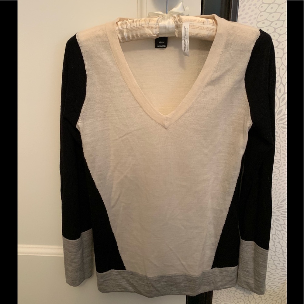 PRICe DROP! Club Monaco color block v-neck sweater